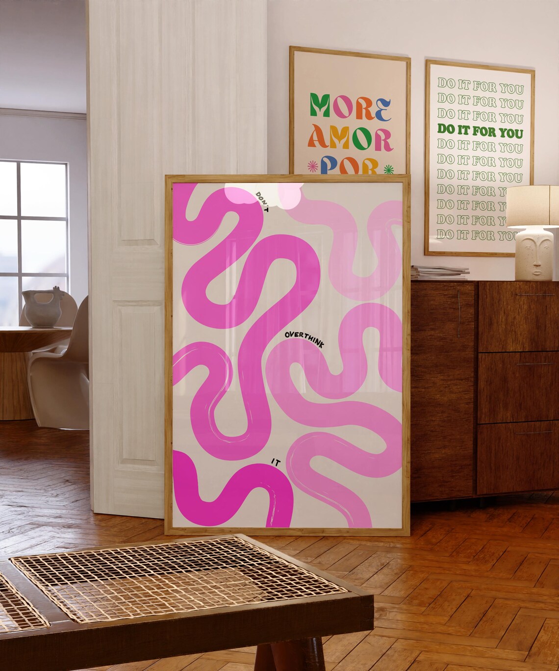 Don 20Over 20Think 20It Quote Print, Preppy Dorm Decor