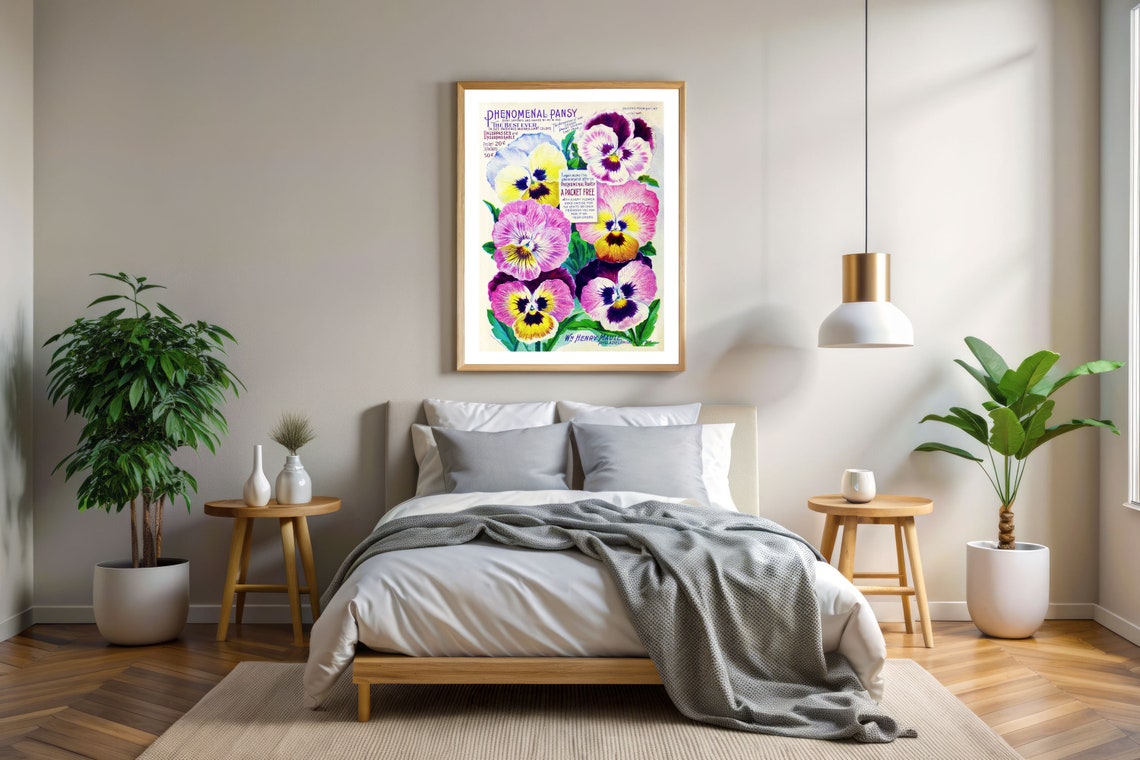 Phenomenal Pansy Vintage Seed Packet Advertisement Botanical Poster - Image 2