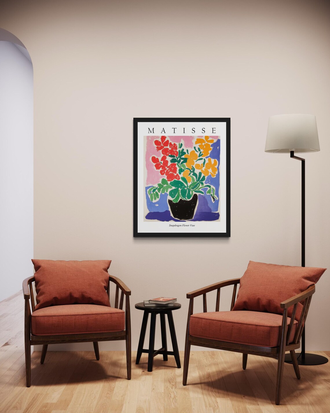 Matisse Style Snapdragon Flower Vase Bold Fauvist Still Life Poster - Image 2