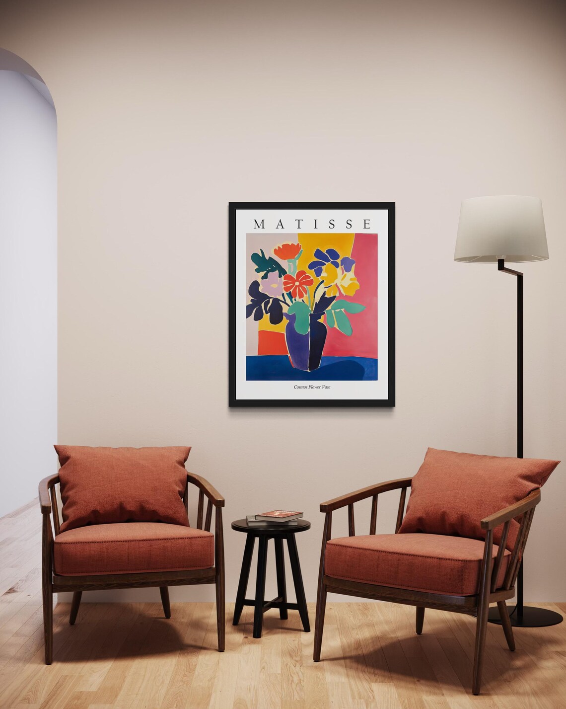 Matisse Style Cosmos Flower Vase Colorful Fauvist Still Life Poster - Image 2