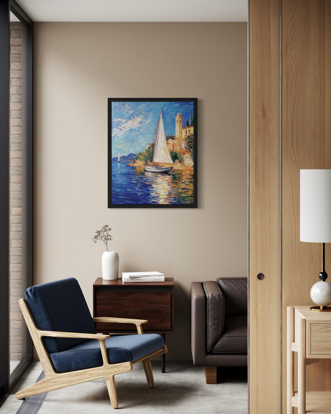 Tunisia Countries Monet Art Print, Original Paint Artwork - Image 2