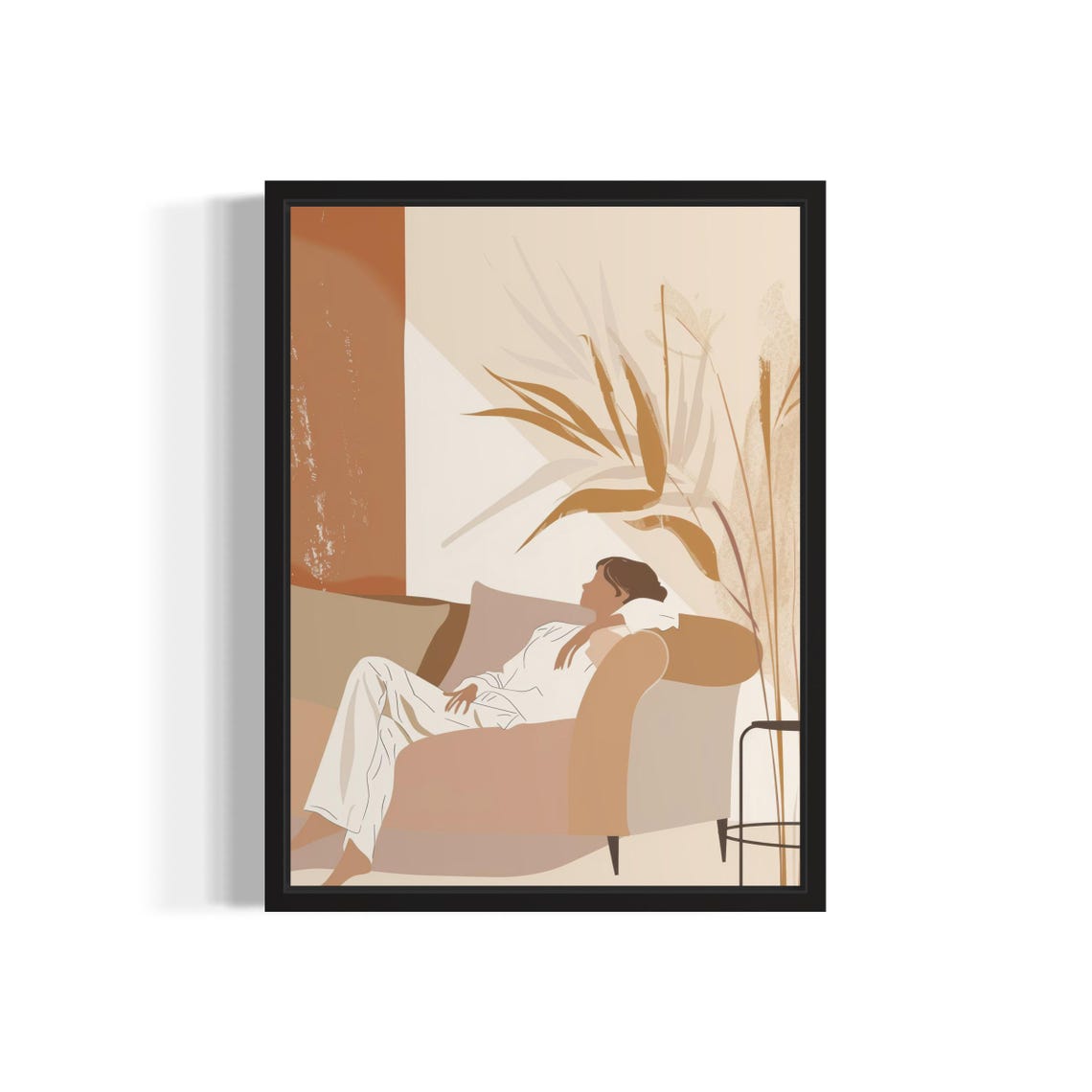 Female Resting Boho Art Print