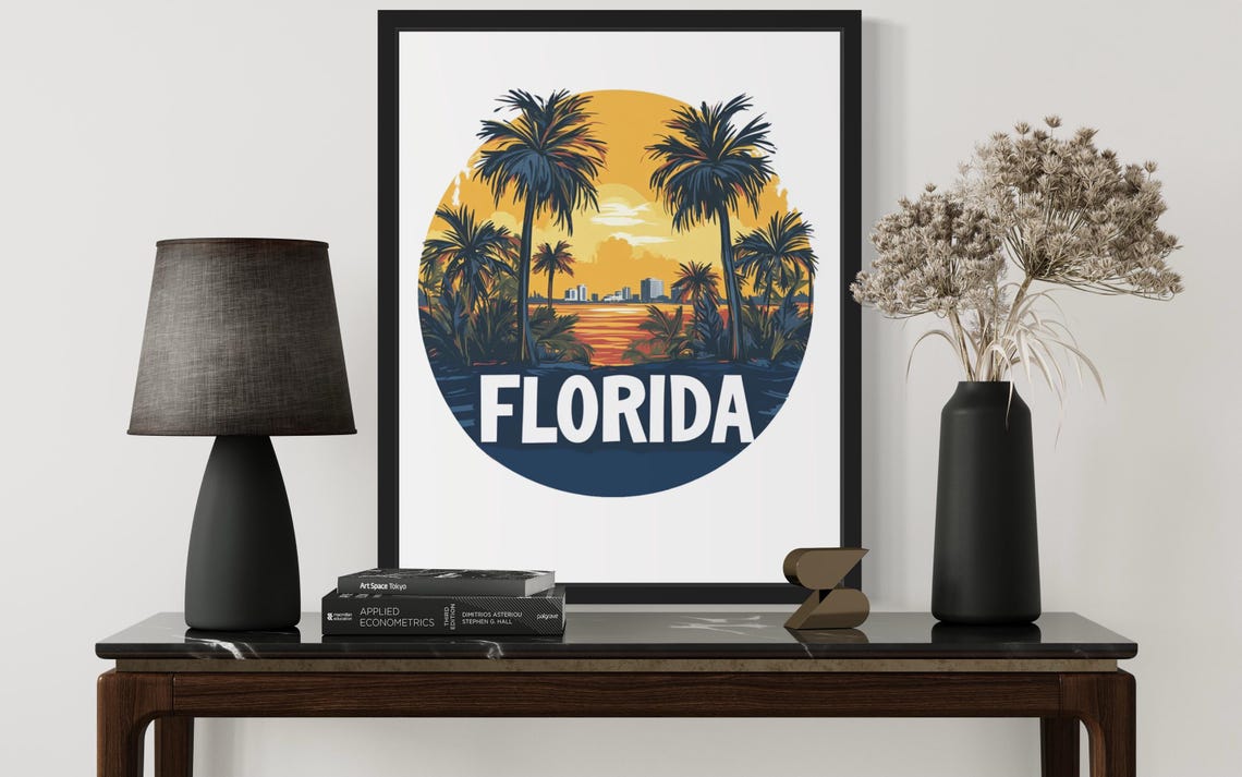Florida States Scenery Travel Poster - Image 3