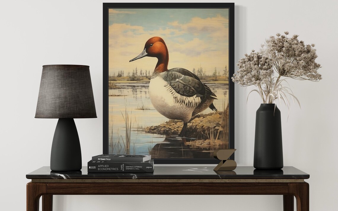 Canvasback Waterfowl Art Print, Original Paint Artwork - Image 2