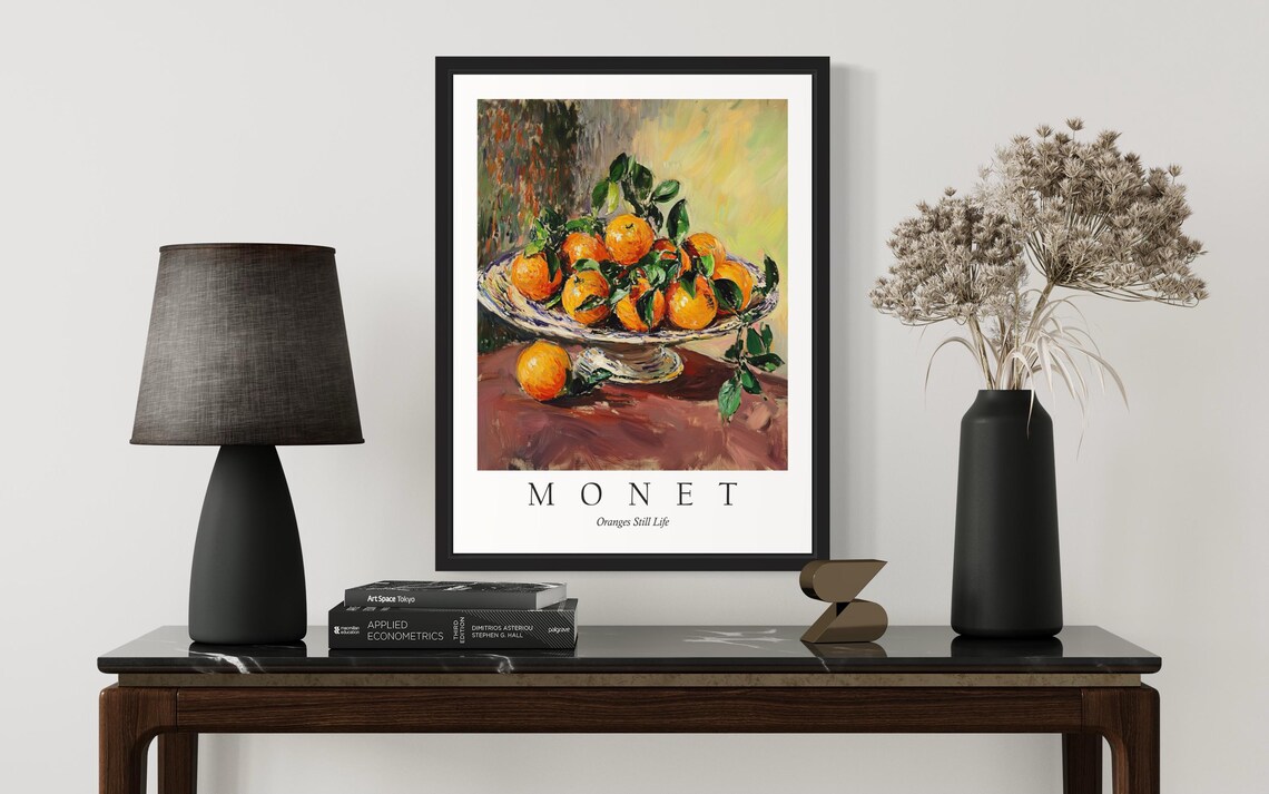 Oranges Monet Still Life Art Print - Image 3
