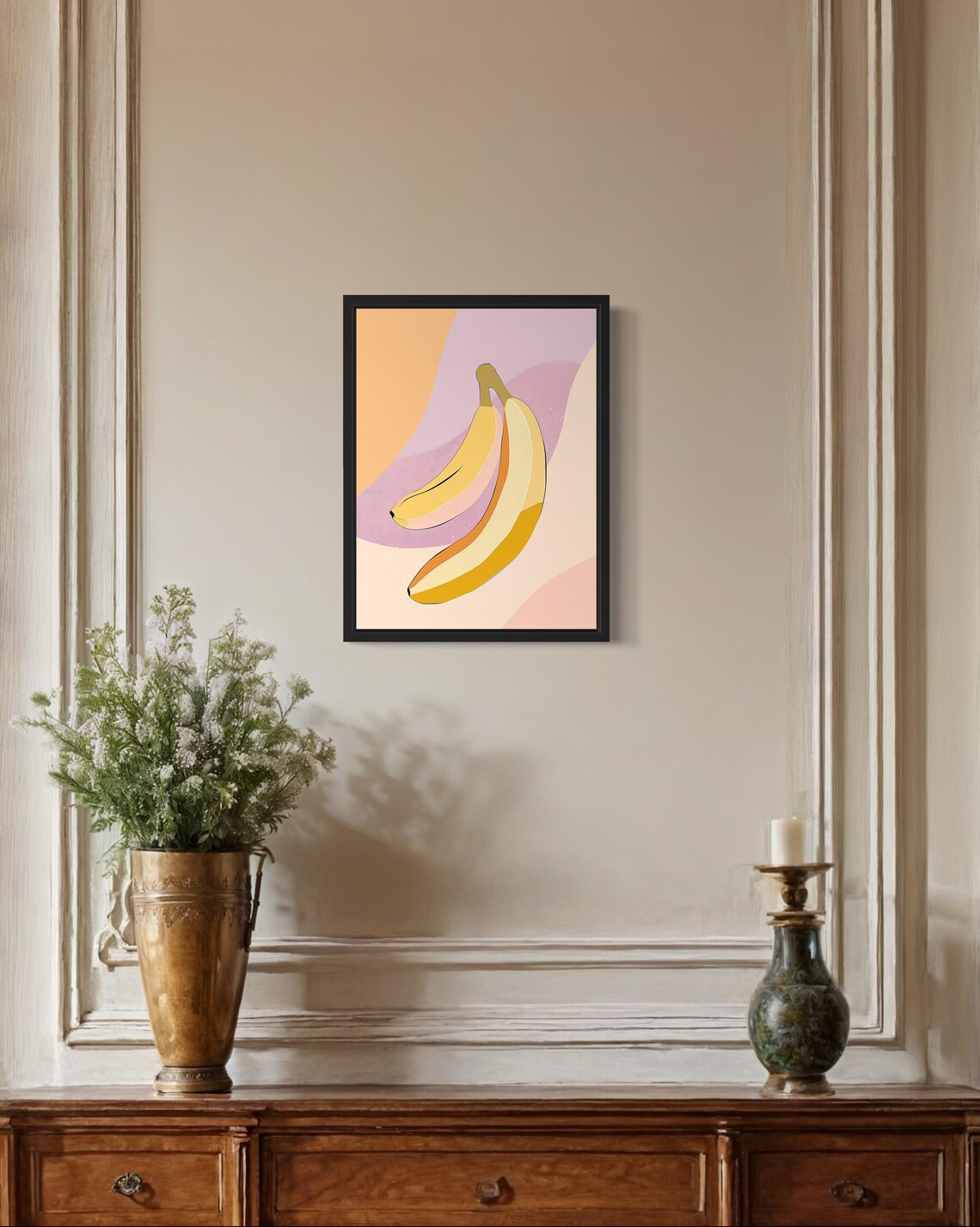 Banana Food Art Print Wall Art Poster Original Paint Artwork Artwork Decor - Image 2