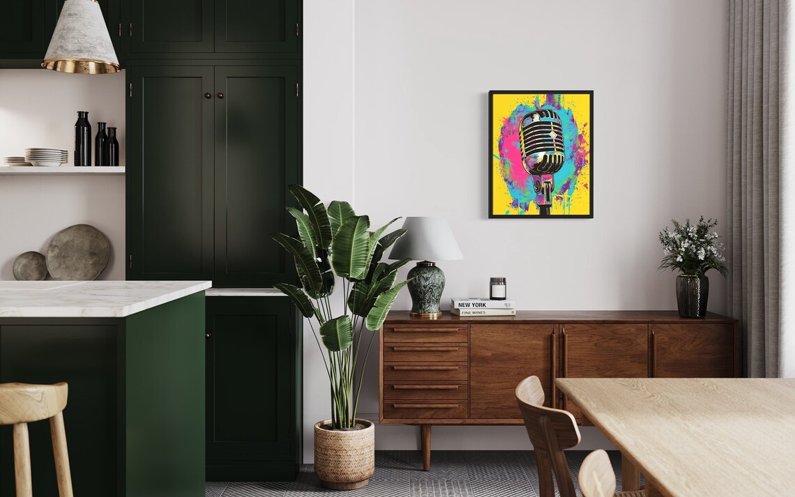 Microphone Pop Art, Retro Vintage Collection - Image 2