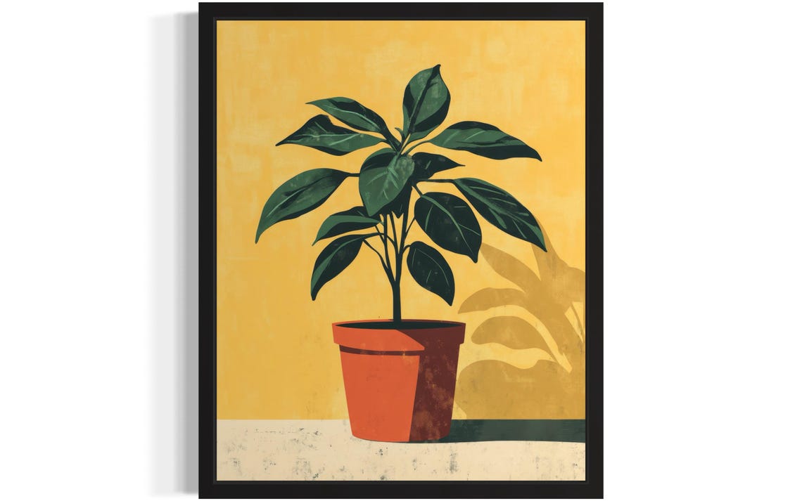 Plant Pop Art Print, Botanical Decor