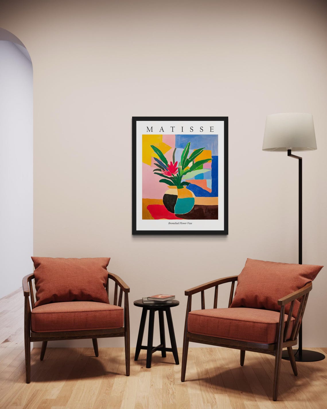 Matisse Style Bromeliad Flower Vase Tropical Fauvist Still Life Poster - Image 2