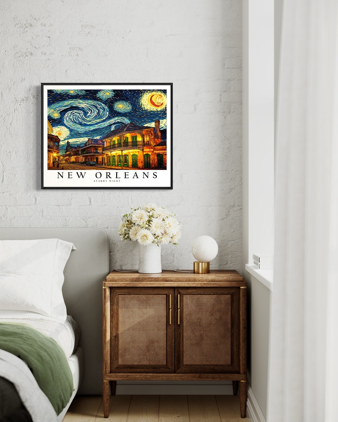 New Orleans French Quarter Van Gogh Starry Night Street Poster - Image 3