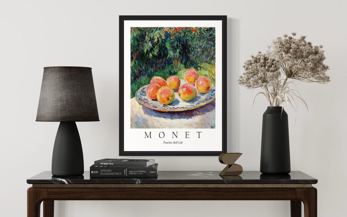 Peaches Monet Still Life Art Print Wall Art Poster Original Paint Artwork Artwork Decor - Image 3