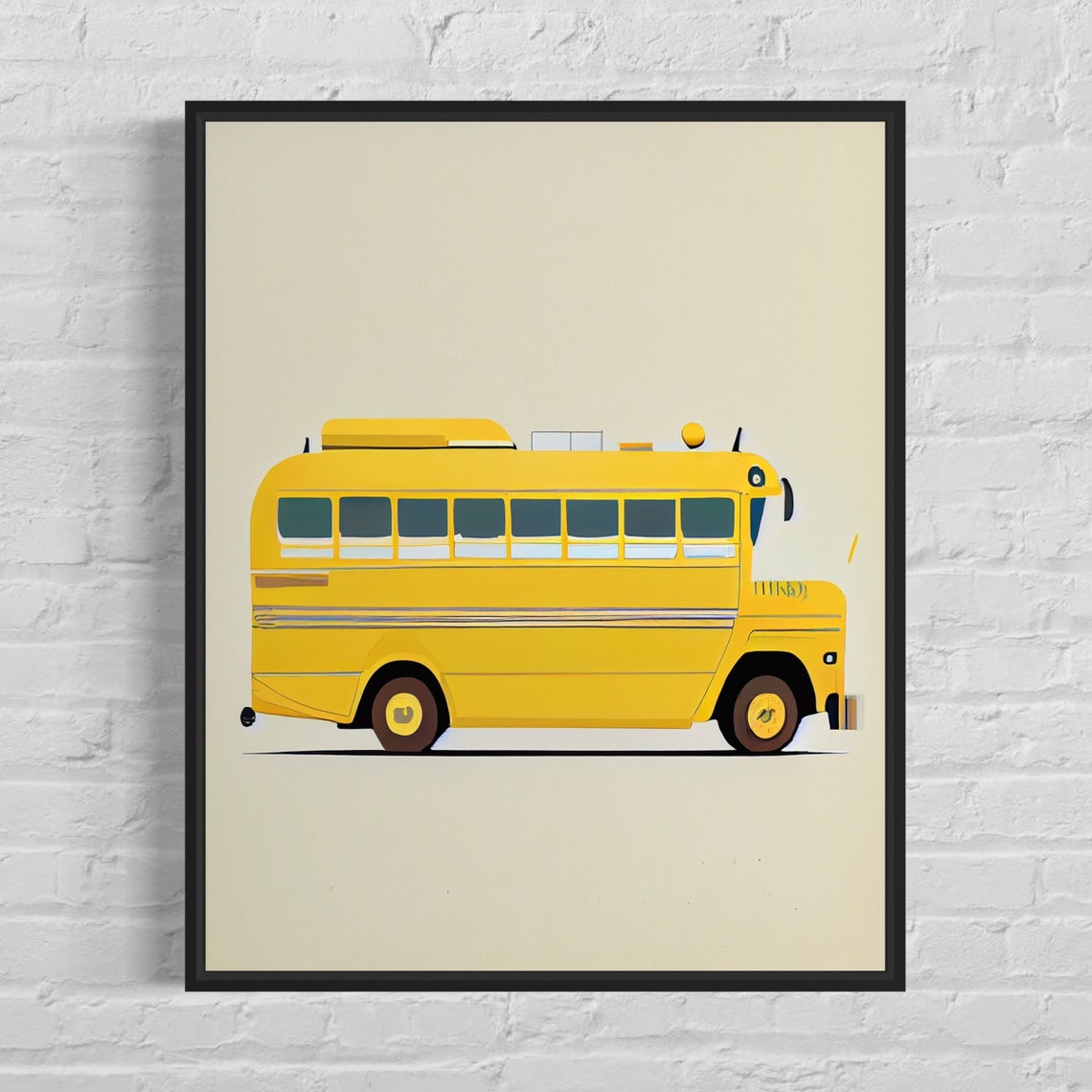 School Bus Minimalist Art Print