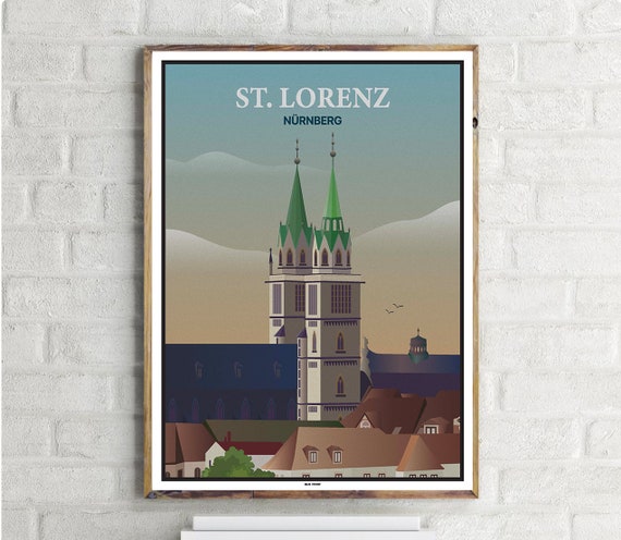 Nrnberg St Lorenz Vintage Travel Poster