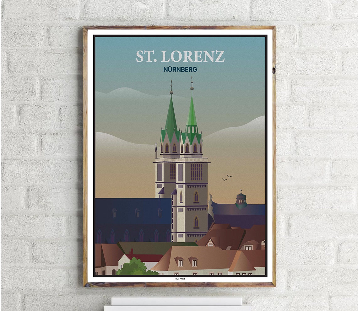 Nrnberg St Lorenz Vintage Travel Poster