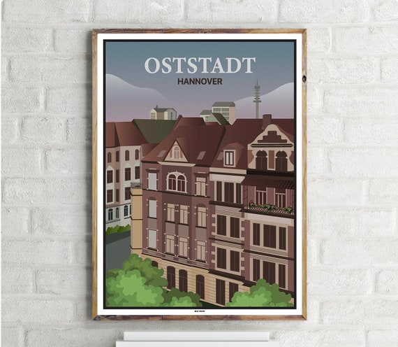Hanover Oststadt Vintage Travel Poster Art Print