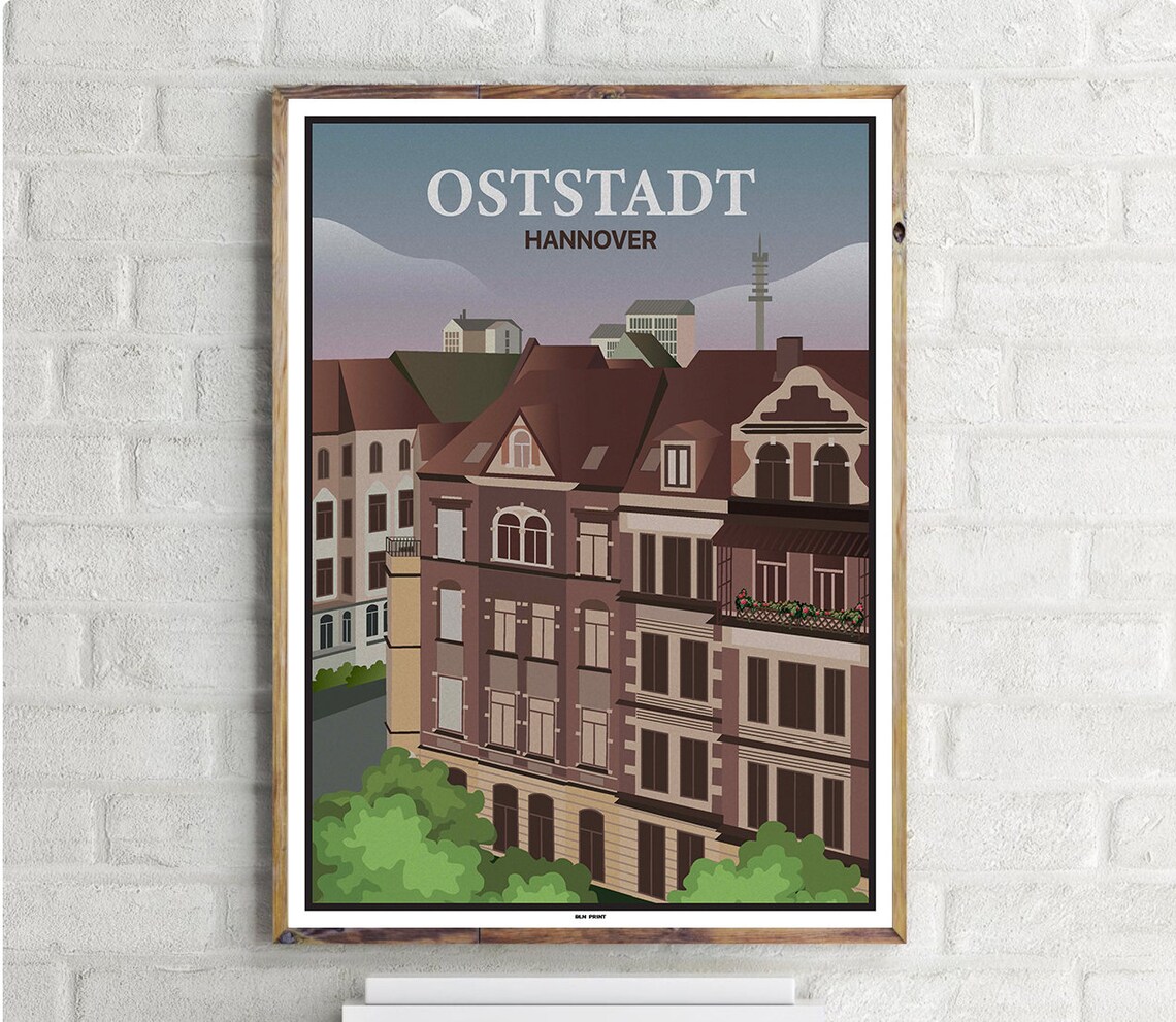 Hanover Oststadt Vintage Travel Poster Art Print