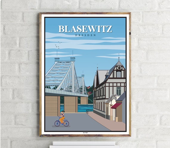 Dresden Blasewitz Vintage Travel Poster