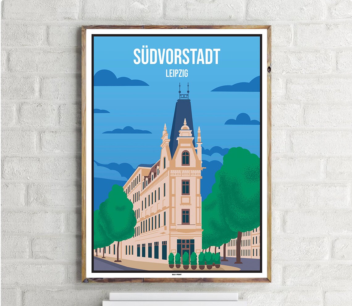 Leipzig Sdvorstadt Vintage Travel Poster
