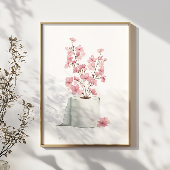 Toilet Paper Roll Plant Watercolor Art Print