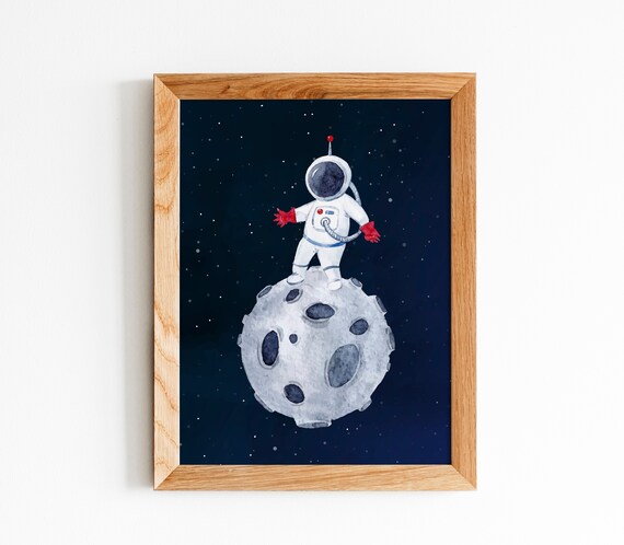 Outer Space Art Print, Kids Room Decor