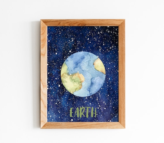 Solar System Wall Art, Nursery Decor Poster