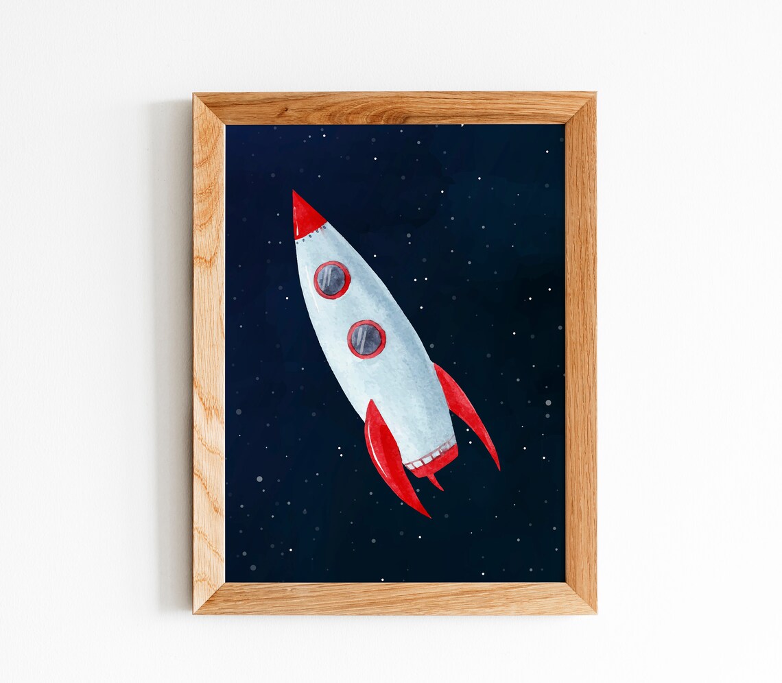 Outer Space Art Print, Space Theme Nursery Decor - Image 2