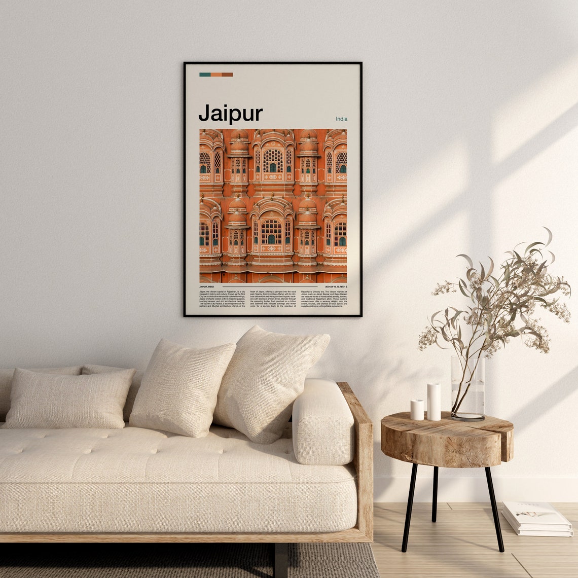 Jaipur India Hawa Mahal Pink Palace Facade Architecture Poster - Image 4