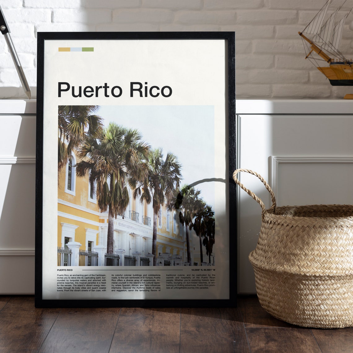 Puerto Rico Print Puerto Rico Poster Puerto Rico Wall Art Puerto Rico Art Print Puerto Rico Photo - Image 5