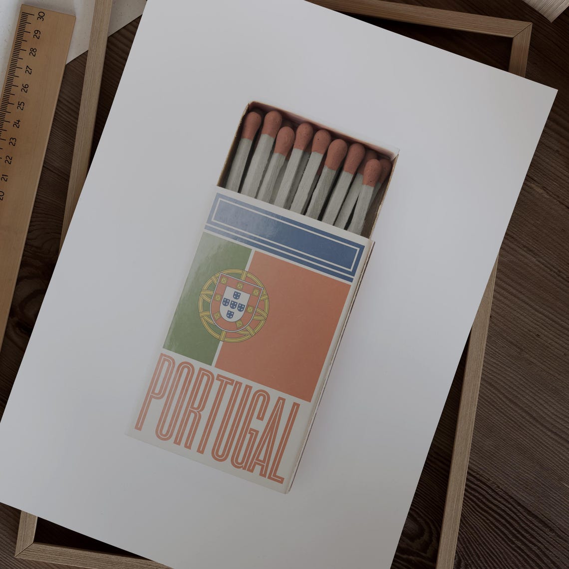 Portugal Matchbox Print Portugal Print Portugal Poster Portugal Wall Art Portugal Art Print Portugal Gifts - Image 2