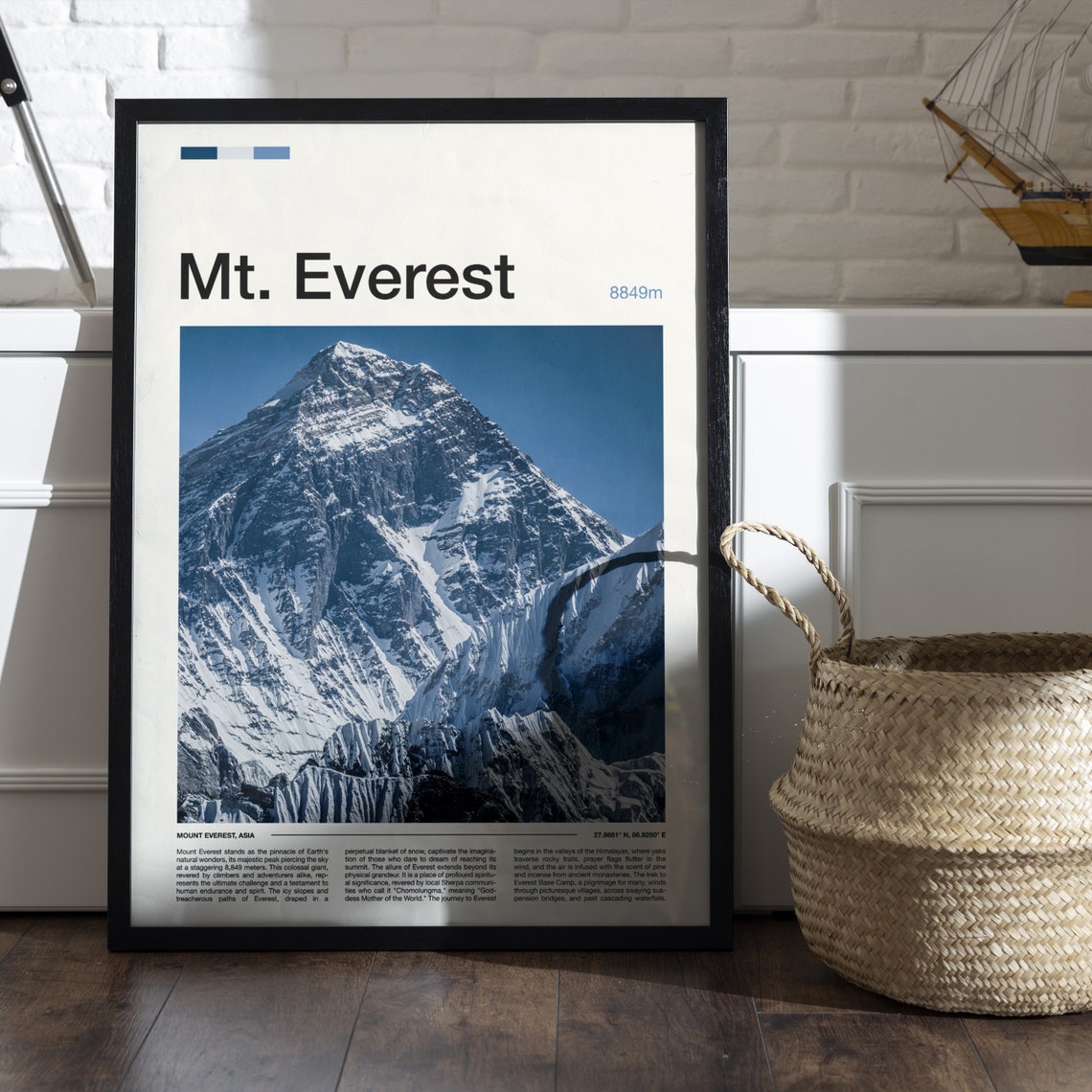 Mt Everest Print Mt Everest Poster Mt Everest Wall Art Mt Everest Art Print Mt Everest Photo Mountain Climbing Gifts Hiker Gifts - Image 4