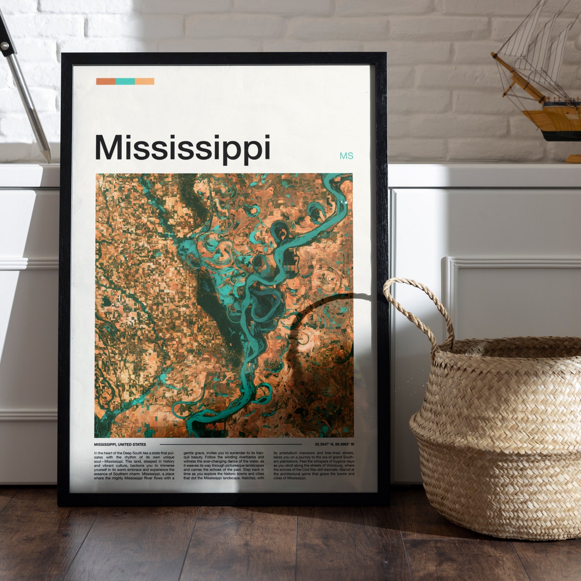 Mississippi Print Mississippi Poster Mississippi Wall Art Mississippi Art Print Mississippi Photo - Image 5