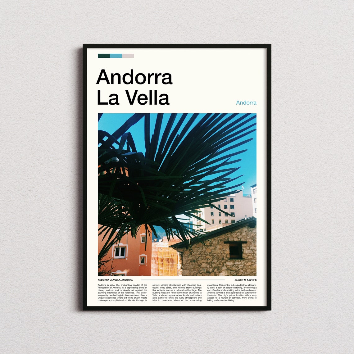 Andorra La Vella Print Andorra La Vella Poster Andorra La Vella Wall Art Andorra La Vella Art Print Andorra La Vella Photo
