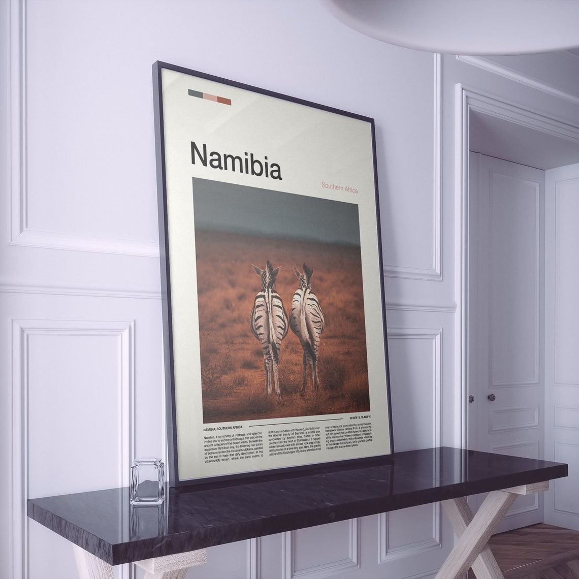 Namibia Safari Zebras Savanna Southern Africa Wildlife Poster - Image 2