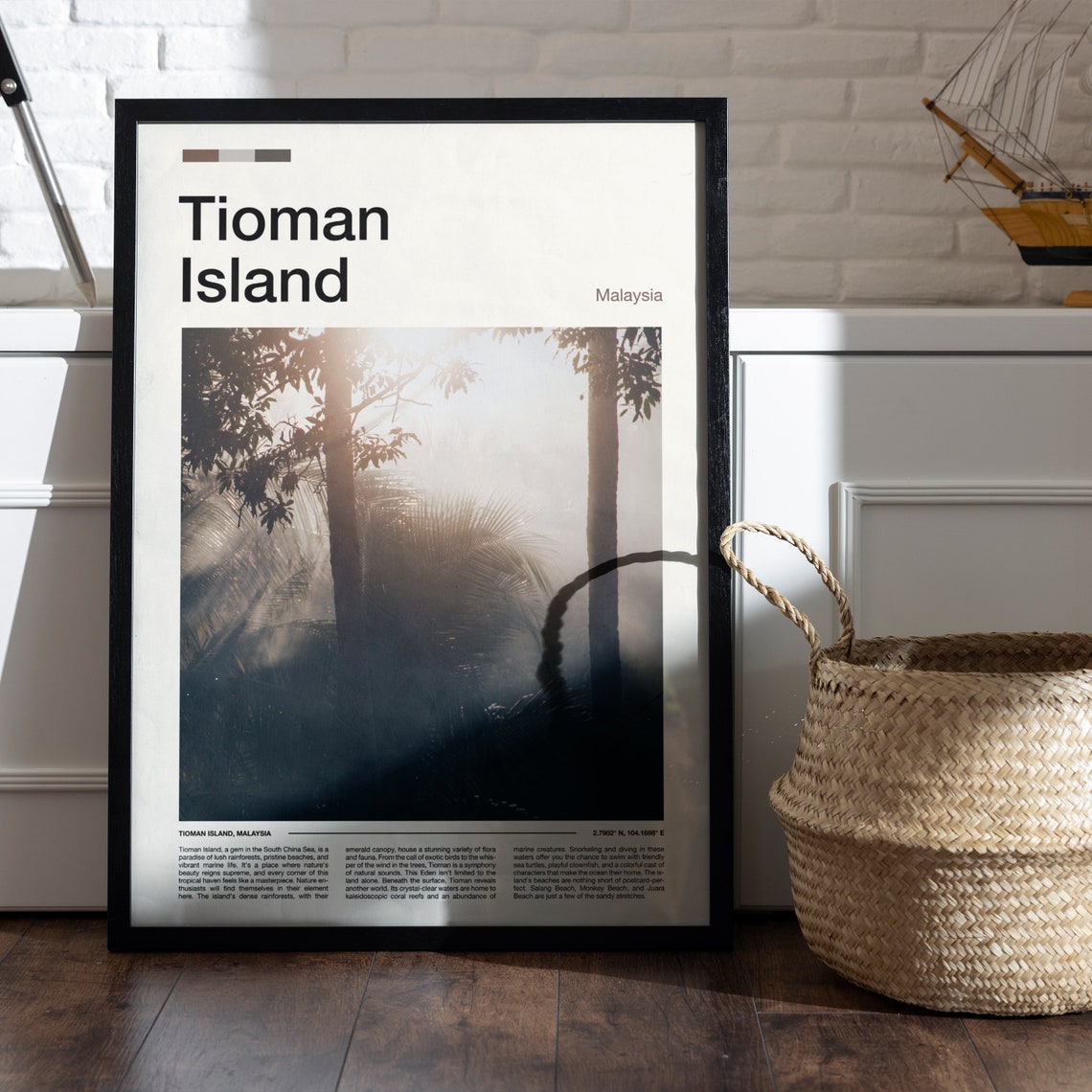 Tioman Island Malaysia Sunlit Rainforest Jungle Photography Poster - Image 5