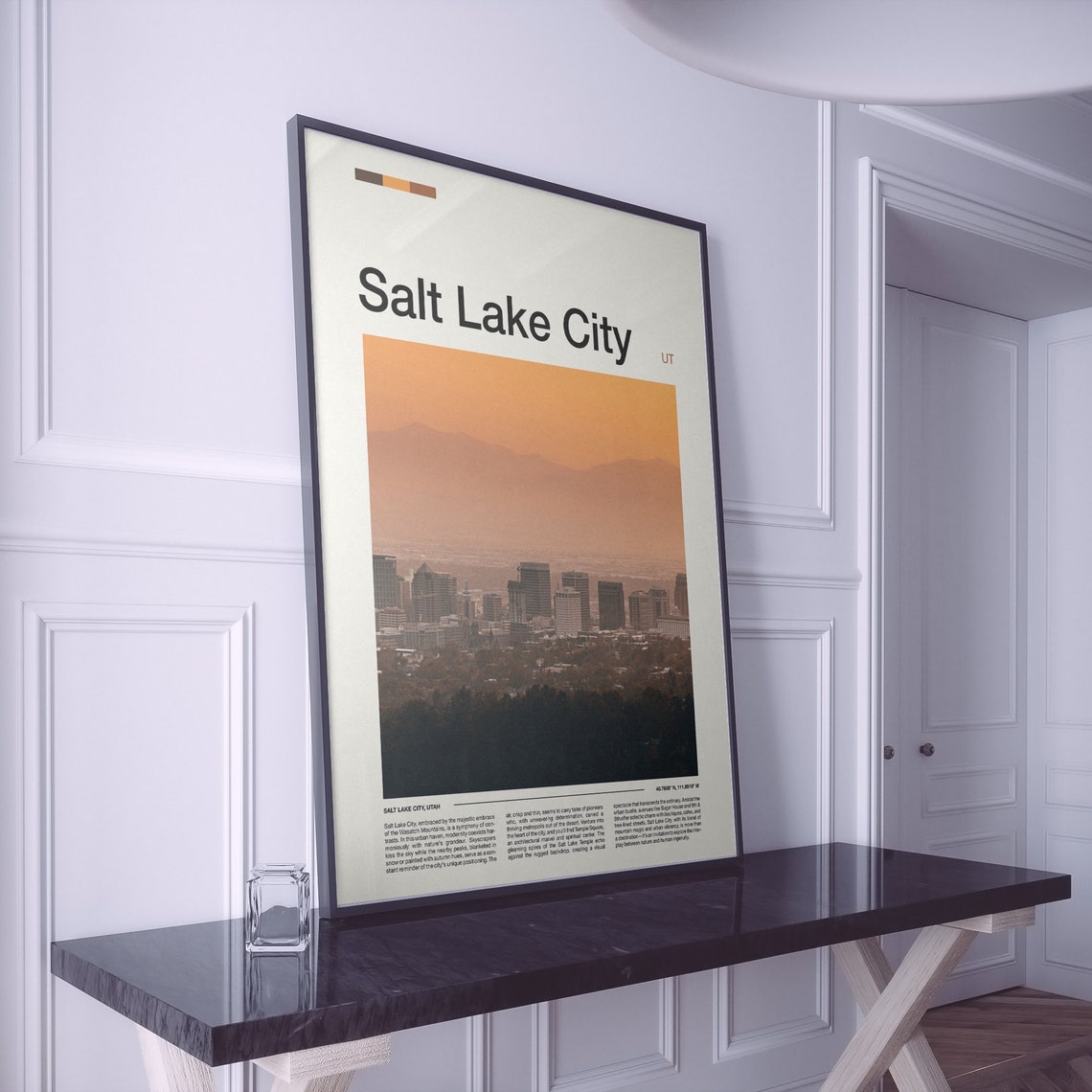 Salt Lake City Print Salt Lake City Poster Salt Lake City Wall Art Utah Art Print Salt Lake City Photo - Image 2