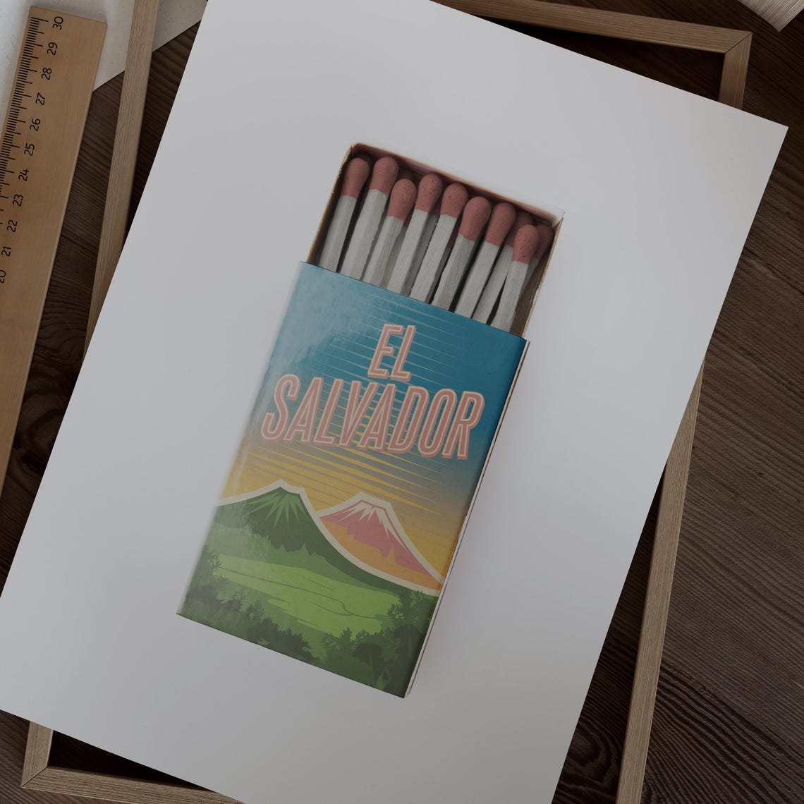 El Salvador Matchbox Print El Salvador Print El Salvador Poster El Salvador Wall Art El Salvador Art Print El Salvador Gifts - Image 2