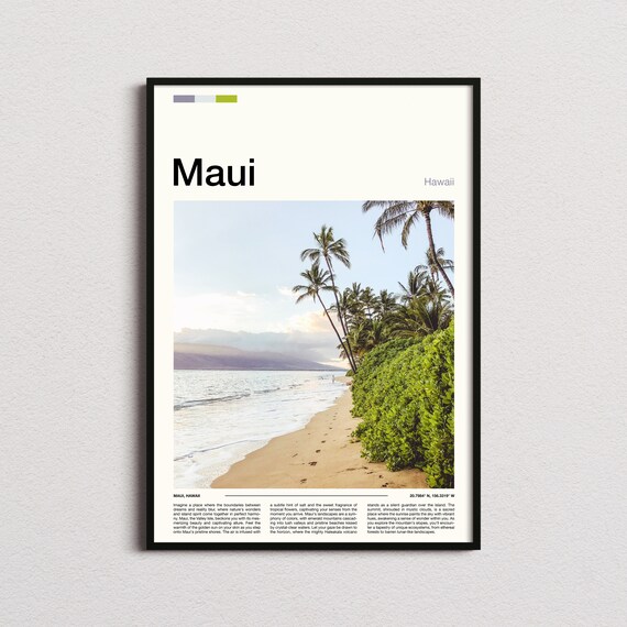 Maui Print Maui Poster Maui Wall Art Hawaii Art Print Maui Photo
