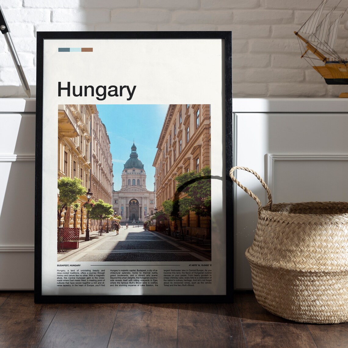 Hungary Budapest Basilica Street Old Town Travel Photo Poster - Image 5
