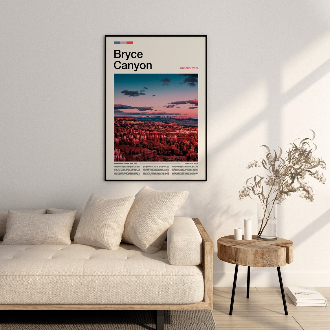 Bryce Canyon Utah Red Rock Hoodoo Amphitheater Sunset Travel Poster - Image 2