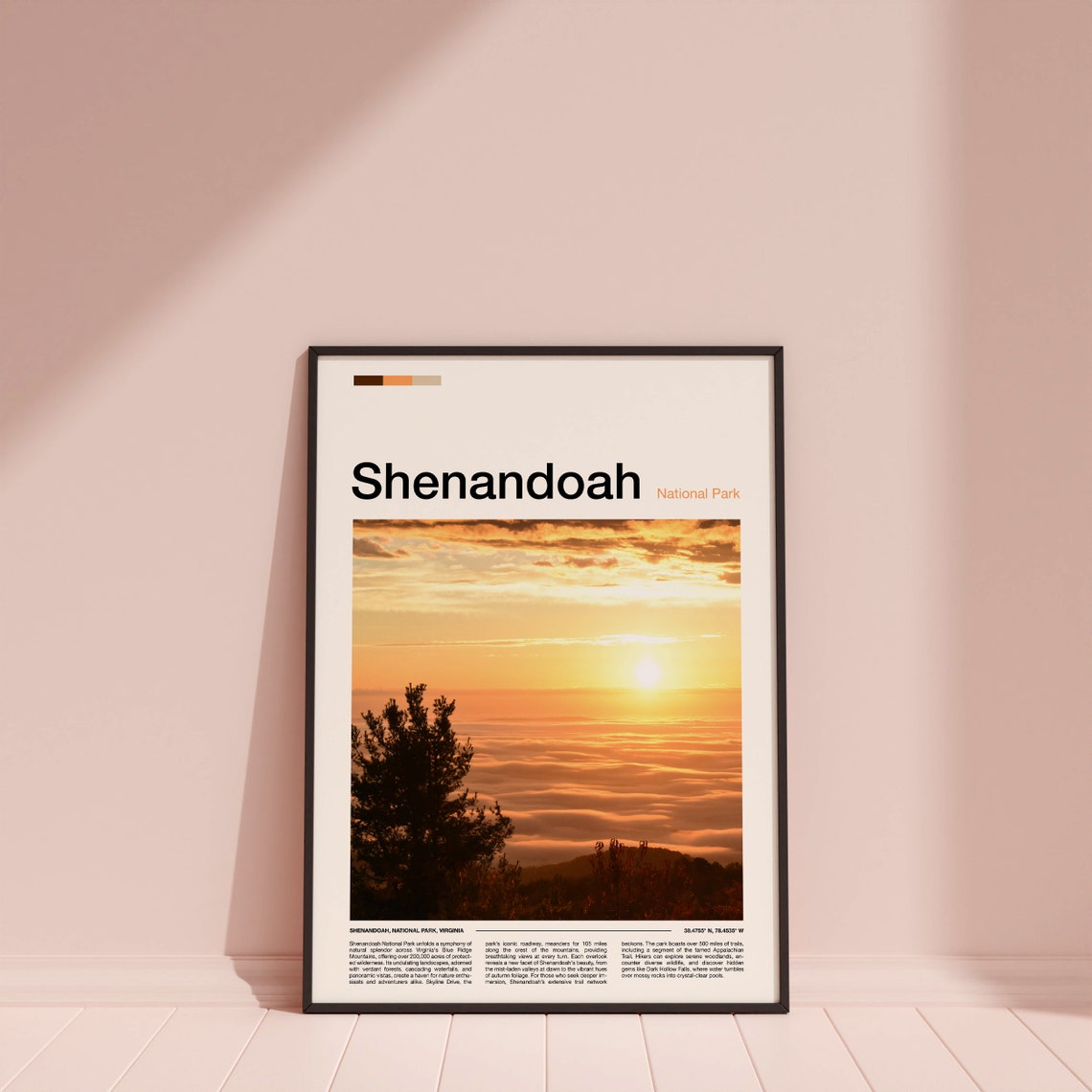 Shenandoah National Park Virginia Blue Ridge Sunrise Mountain Poster - Image 4