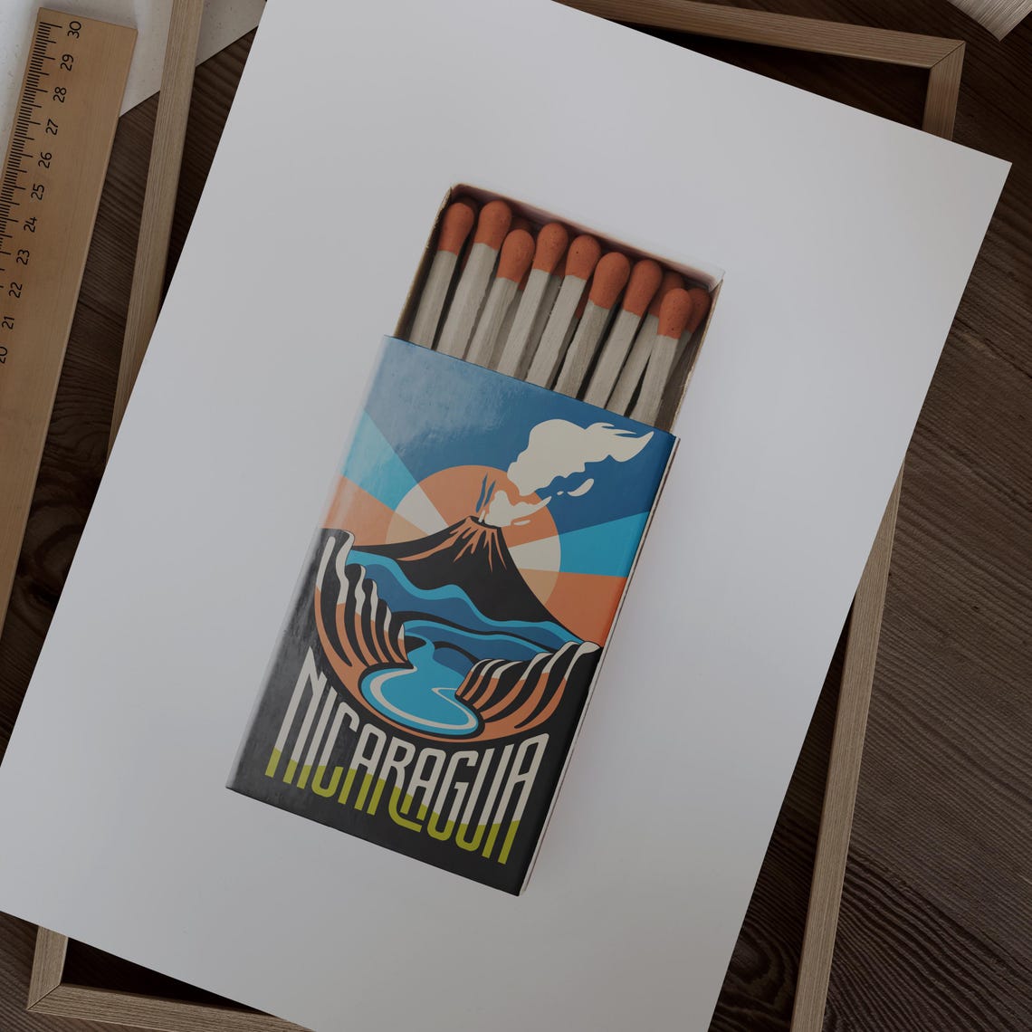Nicaragua Matchbox Print Nicaragua Print Nicaragua Poster Nicaragua Wall Art Nicaragua Art Print Nicaragua Gifts - Image 2