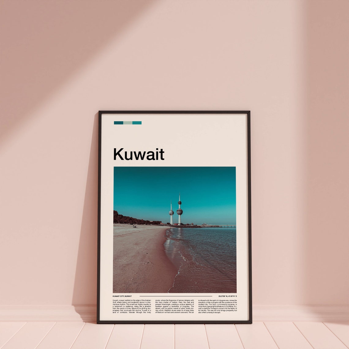 Kuwait Print Kuwait Poster Kuwait Wall Art Kuwait Art Print Kuwait Photo Travel Poster Traveler Gift Travel Gifts - Image 4