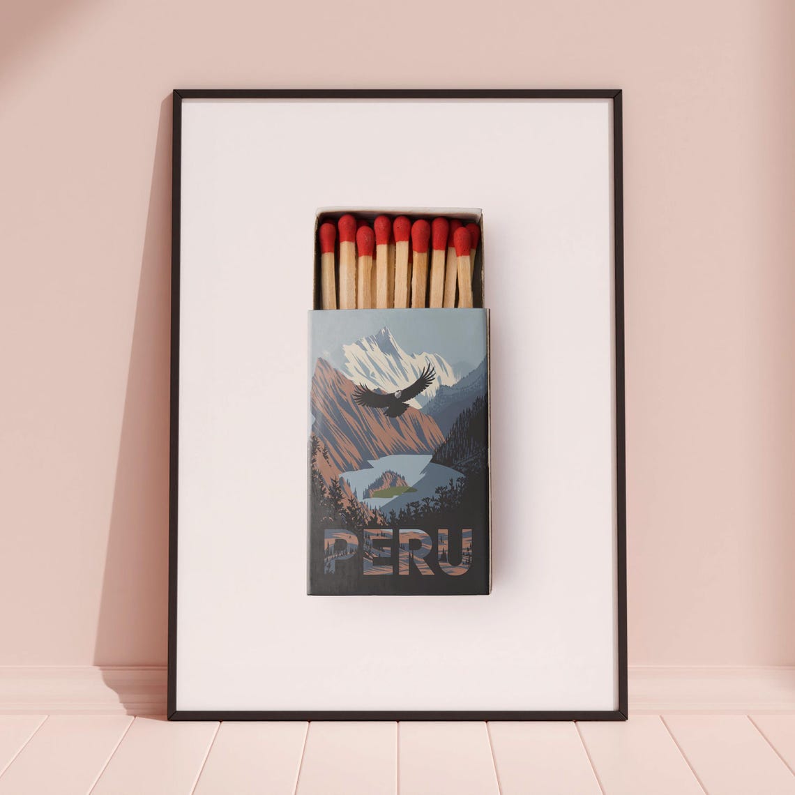 Peru Matchbox Print Peru Print Peru Poster Peru Wall Art Peru Art Print Peru Gifts - Image 3