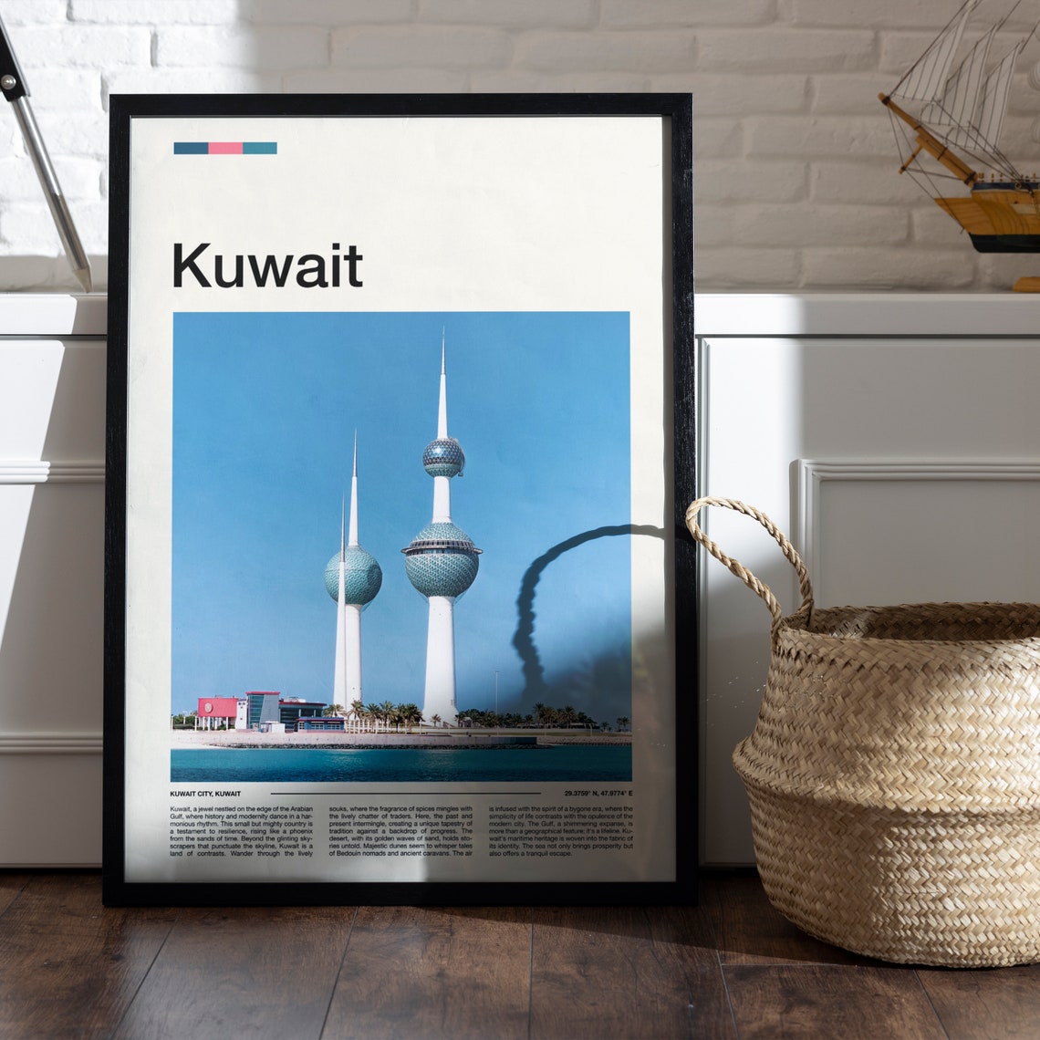 Kuwait Print Kuwait Poster Kuwait Wall Art Kuwait Art Print Kuwait Photo Travel Poster Traveler Gift Travel Gifts - Image 5