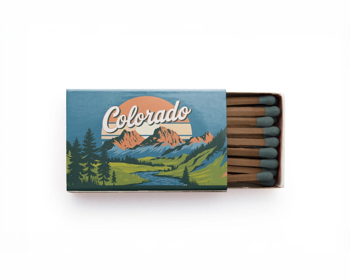 Custom Destination Matchbox Beach Palm Horizontal Art Poster - Image 2