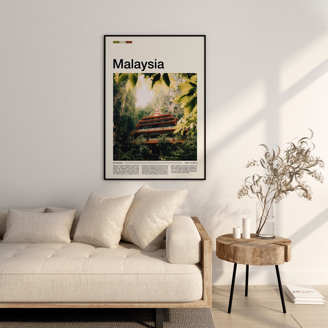 Malaysia Ipoh Chinese Temple Pagoda Jungle Canopy Heritage Poster - Image 3