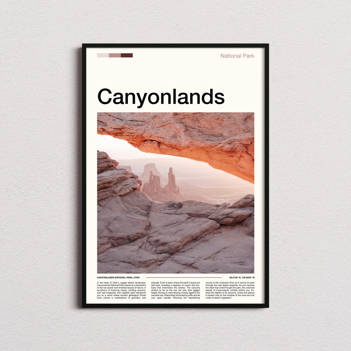 Canyonlands National Park Utah Mesa Arch Desert Sunrise Poster