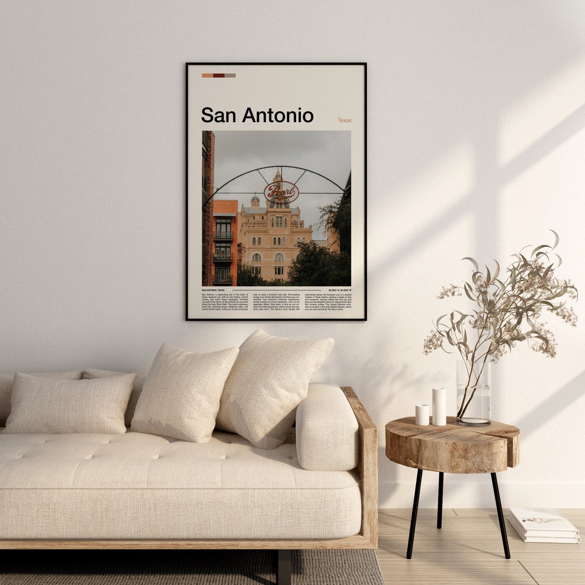 San Antonio Texas Pearl District Historic Brewery Landmark City Poster - Image 2