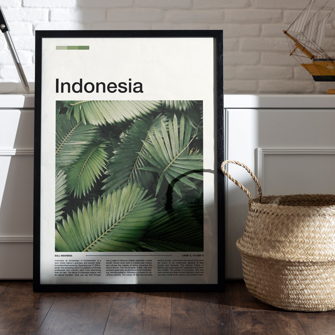 Indonesia Bali Lush Tropical Palm Fronds Jungle Photo Poster - Image 4