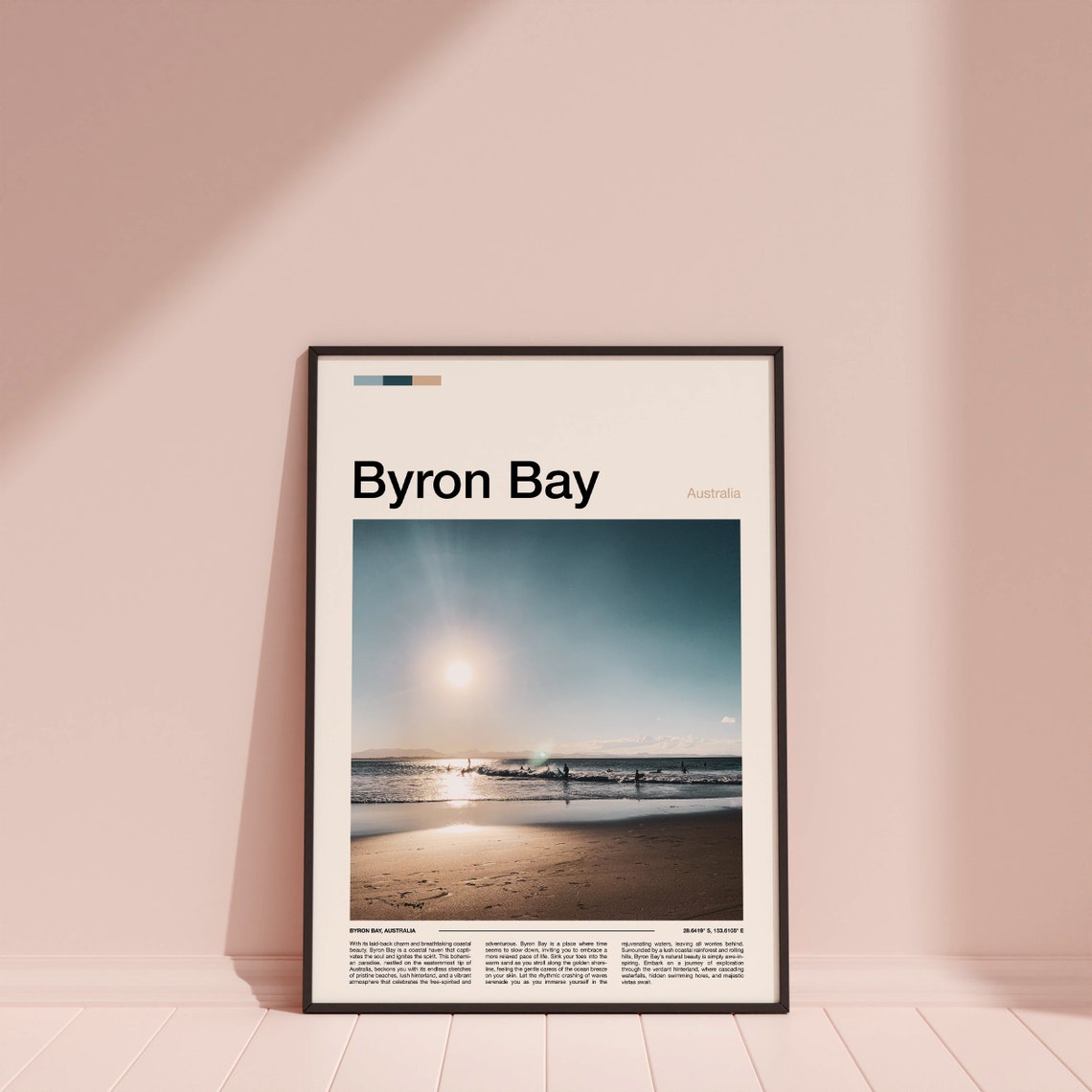 Byron Bay Australia Sunset Surf Beach Coastal Paradise Poster - Image 4